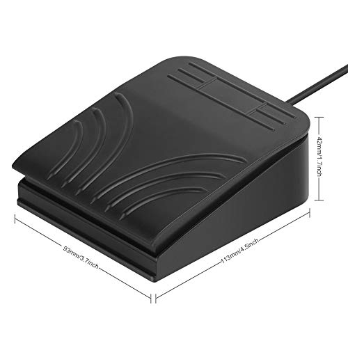 Pedal óptico USB iKKEGOL con programa de una tecla para mouse de computadora 5