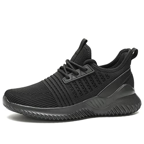 Chopben Women's Walking Shoes Lightweight Breathable Running Shoes Non Slip Athletic Fashion Sneakers Mesh Workout Casual Sports Full Black by Chopben - Used condition - Image 2