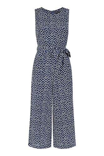 Mela London Mela Navy Ditsy Daisy Sleeveless Culotte Jumpsuit 6 Navy