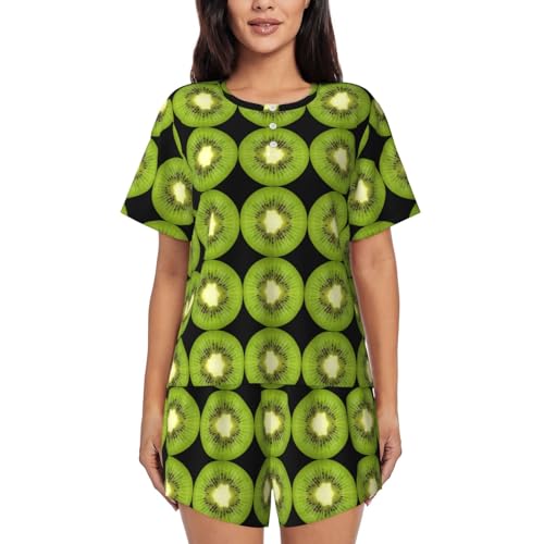 Pyjama doux femme anti-transpiration manches courtes ample