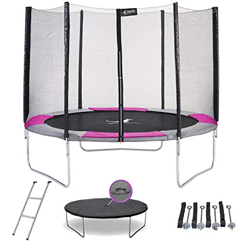 Kangui - Trampoline Rond Ø300cm avec Filet, échelle, bâche et kit d'ancrage - RALLI 300