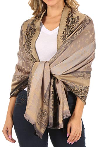 Sakkas 18205 - Alessa Womens seidige weiche reversible PaisleyPrint Schal...