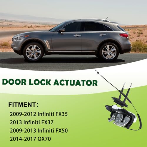 Image of Door Lock Latch Actuator Assembly Front Right Side Compatible with 2008-2013 Infiniti FX35 FX37 FX50 2014-2017 QX70 Replaces 80500-1CA0A 805001CA0A