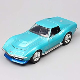 fangzhuo Voiture modèle 1/24 Échelle Classiques Chevrolet Corvette Stingray 427 Zl1 Moulé sous Pression Modèle De Voiture Jouet Chevy Vette Véhicule 1969 Sports De Collectionneurs