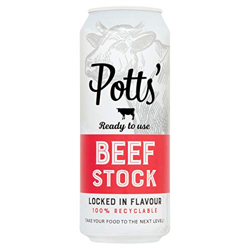Potts Beef Stock in 100% Recyclable Can 500ml | Pack of 2