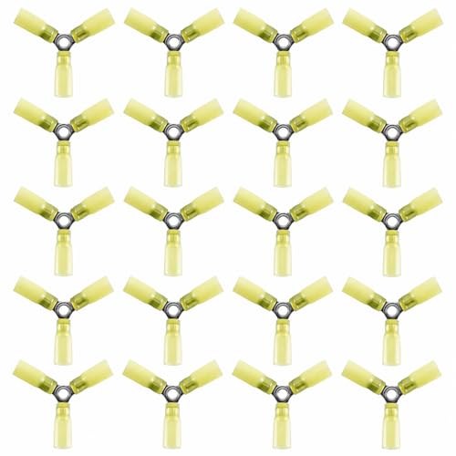 Connecteurs de fils à 3 voies thermorétractables 12-10 AWG en cuivre étamé x20