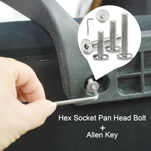 Ezitruz Flachkopfschrauben M6x60 mm Schrauben Edelstahl A2 V2A Linsenkopfschrauben Innensechskant 15 Stück Möbelschrauben Vollgewinde Maschinenschrauben für Möbel Haushalt Bauwesen Reparieren