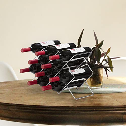 Mango Steam 10 Bottle Countertop Wine Rack (Silver) #TOP1