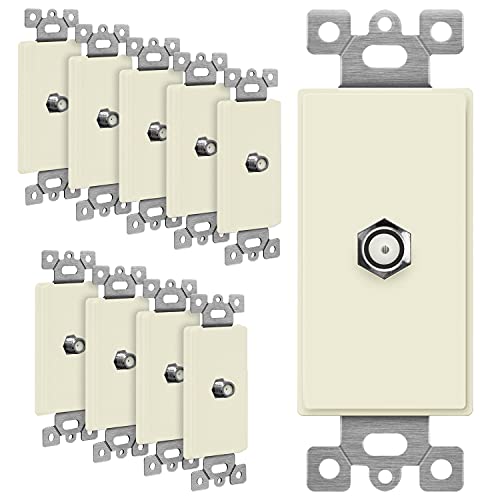 ENERLITES Adaptador Jack Coaxial Cable TV 10 Paquetes miniatura 1