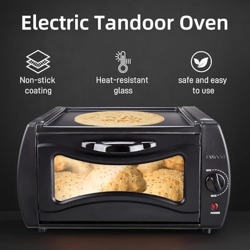 1500W Multifunctional Electric Pizza Oven - Countertop Mini Maker with 50-400℃ Temperature Control, Baking Tray, Rack & Handle for Perfect Homemade Pizzas