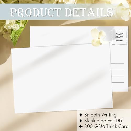 image for COIDEA Blank Postcards for Mailing, 80 Post Cards for Mailing, 300 GSM