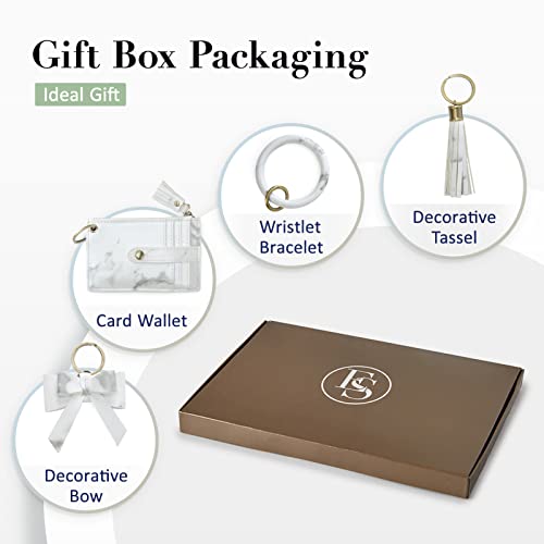 Ecosusi Wristlet Keychain Key Ring Wallet Bracelets Card Holder Purse With Tassel #TOP1