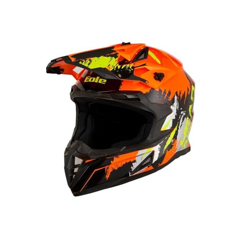 Casque cross HEADBOT orange ajustable pour éviter la fatigue et rouler protégé à moto