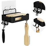 【Selbstentleerende Seifenschalen】: Dieses hohle Ablaufstreifen-Design am Boden lässt überschüssiges Wasser schnell ab, hält Ihre Seife trocken, sauber und ihre Form intakt. Stellen Sie sicher, dass die Seife nicht matschig und matschig wird. Und bequemes und einfaches Design für die Reinigung