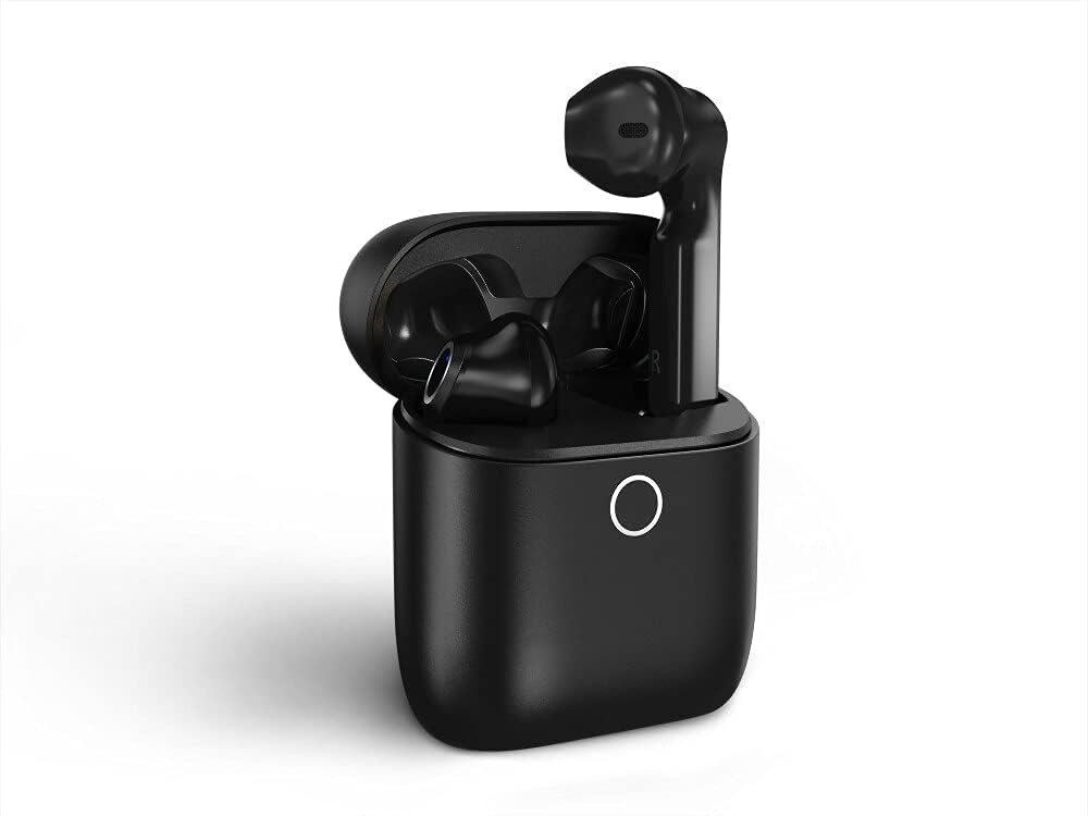 Panasonic RZ-B100W earbuds charging in their case