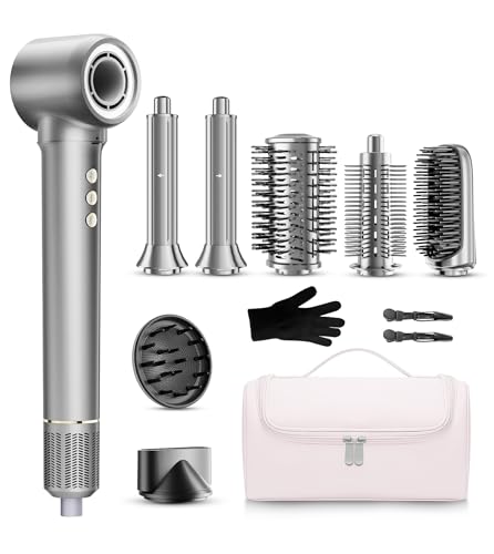 9-in-1 Hair Dryer Brush Kits, Curly Hair Dryer with Diffuser for Women