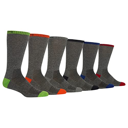 Chaps Sport Cushioned Repreve Athletic Socks-6 Pair Pack-Breathable Front Mesh and Arch Support, Men's Shoe Size: 6-12