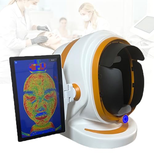 DJFYVAEIO 13.3" Skin Analysis Machine,Digital Skin Analyzer,38 Million Pixels,Spectral Imaging,10 Types of Skin Analysis,Aging Simulation,Heatmap Analysis,Healthy Skin Care