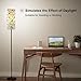 Modern Baby dino seamless pattern Animal dragon cute nature dinosaur childish Floor lamp Minimalist Standing Lamps Metal Pole Lamp Tall Lamps With Linen Shade Foot Switch for Living Room Bedroom