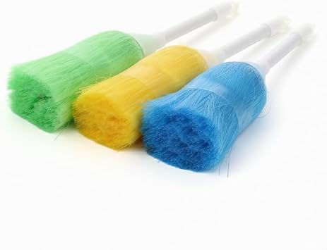 Mini Static Duster With Soft Feather Fluffy Microfiber Delicate Washable Kitchen Duster Mini Dusting Wand Brush For Cleaning Car Keyboard Computer Or Laptop Screen Multi, 3