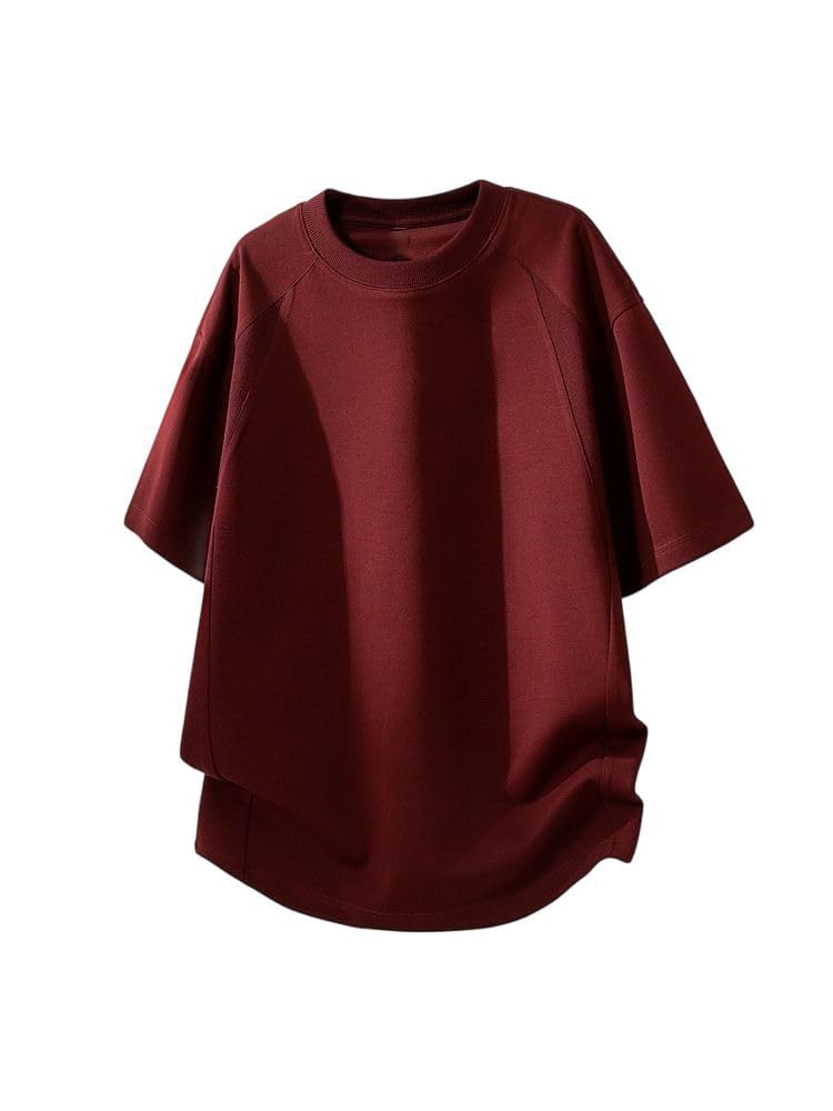 Męska amerykańska codzienna koszulka z okrągłym dekoltem patchworkowa bawełniana koszulka z krótkim rękawem luźny krój do streetwear stroje podróżne