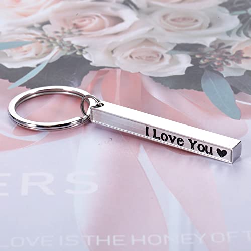 Couple Gifts For Him Her Boyfriend Husband I Love You Morse Code Keychain Women Men Girlfriend Romantic 11Th Anniversary Steel Gifts Birthday Valentines Day Wedding Engagement Christmas Gay Lesbian #TOP4