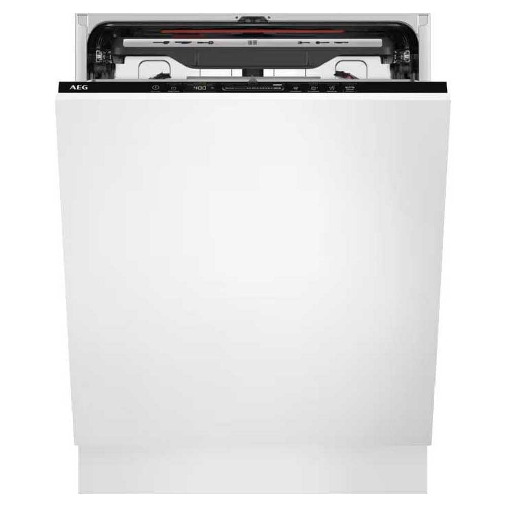 AEG FSE76727P Lavastoviglie Da Incasso 60 cm, Serie 7000, GlassCare, Lavastoviglie Integrata Totale, Classe A, 14 coperti, Vassoio MaxiFlex, Mulinello ProClean, Beam on Floor