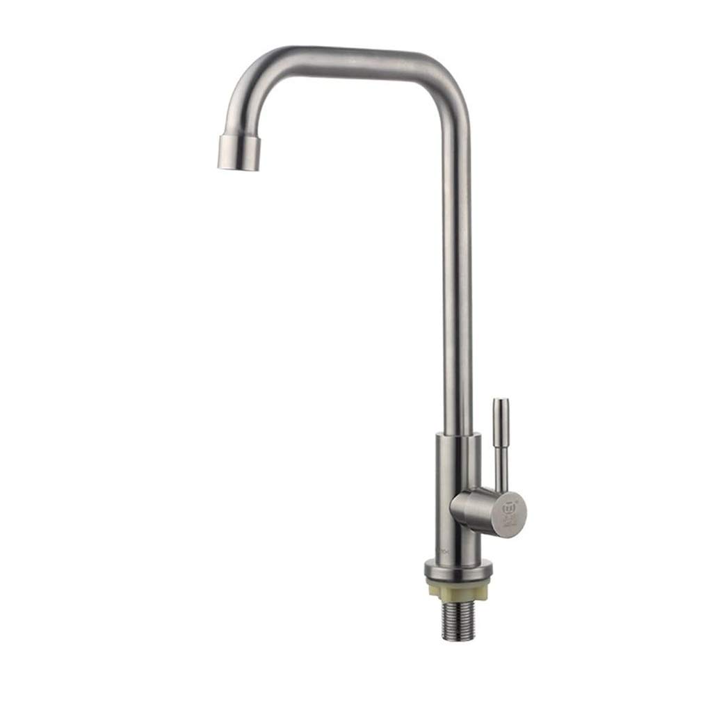 Robinet de cuisine en acier inoxydable mitigeur rotatif pour évier