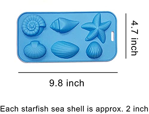 Molde para cubitos de hielo silicona set 2 estrellas mar miniatura 2