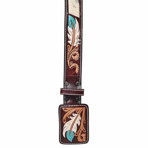 American Darling Large Beautifully Hand Tooled Leather Unisex Apparel Belt | Handcrafted3