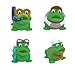 Produktbild DAM Baby- und Badewannenspielzeug DAMWaterworld: Frog Friends L07xW05.5xH06.5cm, Set of 4 Funny Shoppers in a Nice Stow Bag with a Mesh Bottom, Allowing The Water to Leak Away, 3+, mehrfarbig (Mehr als eine Seite).