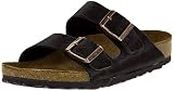 Birkenstock Herren Arizona, weiches Fußbett, aus braunem Amalfi-Leder, 40 R