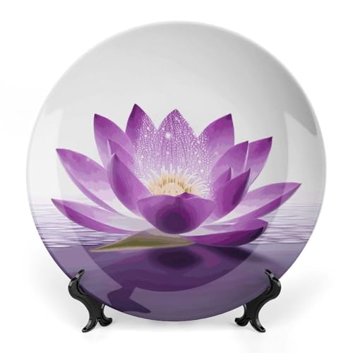 Plato decorativo de cerámica Bone China de 6 pulgadas blanco miniatura 1