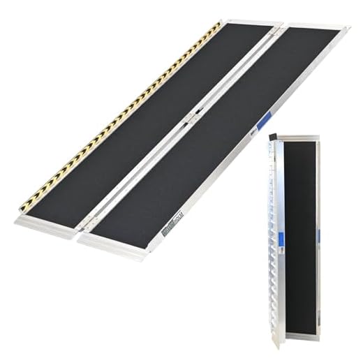 Trutzholm Rollstuhlrampe rutschfeste Oberfläche verschiedene Größen 272 kg klappbar Alu Auffahrrampe Verladerampe Rampe (184)