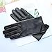 Women’S Unlined Genuine Leather Gloves Solid Color All-Match Style Wrist Length With Touch Screen For Riding And Driving