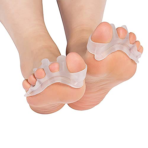 1 Par Silicone Toe Separadores Straightener Joanete Corrector Hammer Toe Espaçadores para Homens e M