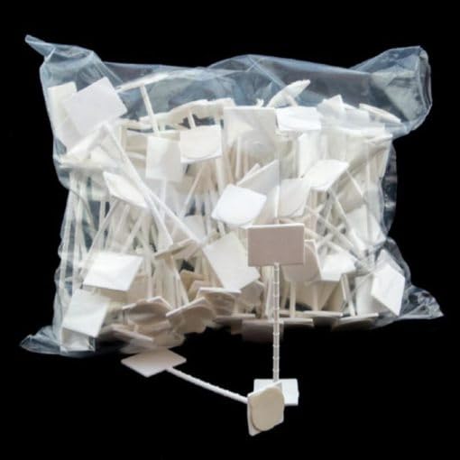 Punto de medición de pavimento, blanco con punto adhesivo (100)