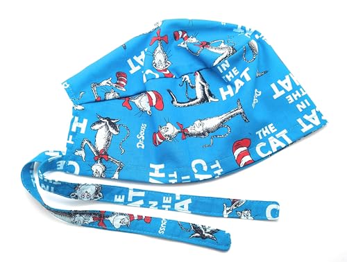 Scrub Hat Cat Story Book Kids Fun Cotton Fabric Cap Do-Rag Skull Multi Color