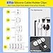 [313Pcs] Cable Management Kit, 67 Adhesive Cable Clips, Topavatop Desk Cord Organizer, 22 Reusable Cable Strap, 4 Cable Sleeve Split, 200 Nylon Cable Zip Ties with 20 Mounts for TV Office Home, White