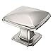 Alzassbg AL6073SN Brushed Satin Nickel, 1.22 Inch(31mm) Overall Length Cabinet Hardware Square Knobs for Cupboard and Drawer 10 Pack