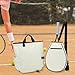 Menolana Tennis Backpack Duffle Bag Storage Racket Racquet Holder with Pockets Pickleball Bag for Sports Workout Water Bottle Exercise, White