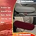 Smeyta 2PC Car Front Seat Armrest Covers,Universal Size Seat Arm Rest Cover,Flat Cloth Fabric Armrest Cover,Car Interior Accessories(Wine Red,1Pair)