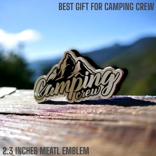Image of KOZUKI Camping Emblem Outdoor Emblems Stickers Mountain Decal for car Metal Sticker Decor Camper Accessories Essential Snow Tree (CampingCrew)
