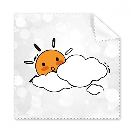 Chiffonnette écran motif soleil pour nettoyer vos verres au bureau