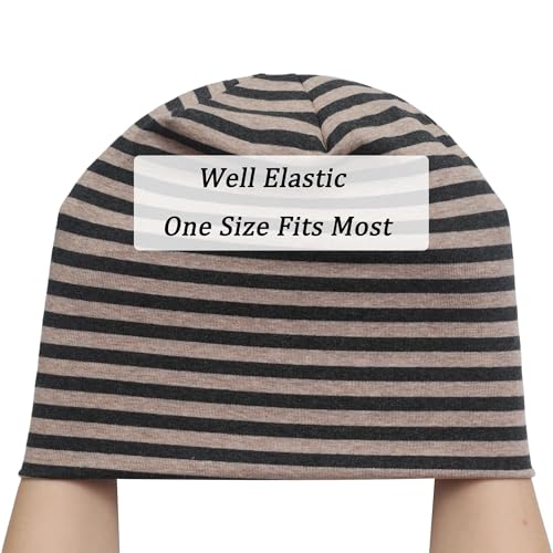 Image of ZLYC Cotton Thin Slouchy Beanie Hat for Men Women Fashion Soft Stretch Knit Skull Cap
