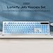 EPOMAKER Lusterfly Jelly Keycaps Set - 123 Keys Double-Shot Laser Engraved, MDA Profile, ABS+PC, Non-Shine-Through, MX-Compatible for 61/68/84/87/98/100/104-Key Mechanical Keyboard (Blue)