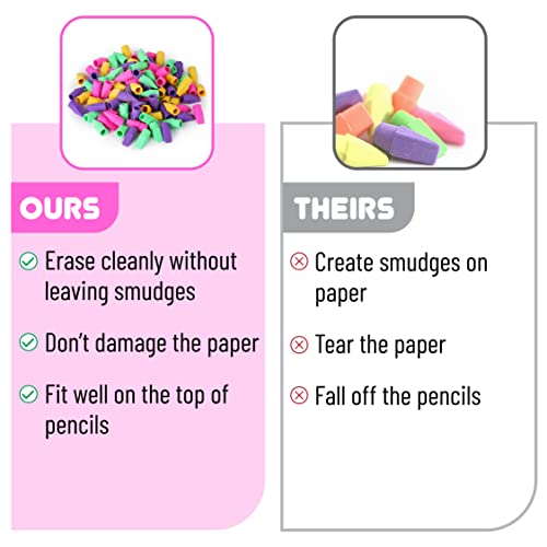 mr pen erasers for pencils 120 pack pencil top erasers eraser caps cap tops topper erasers ereaser