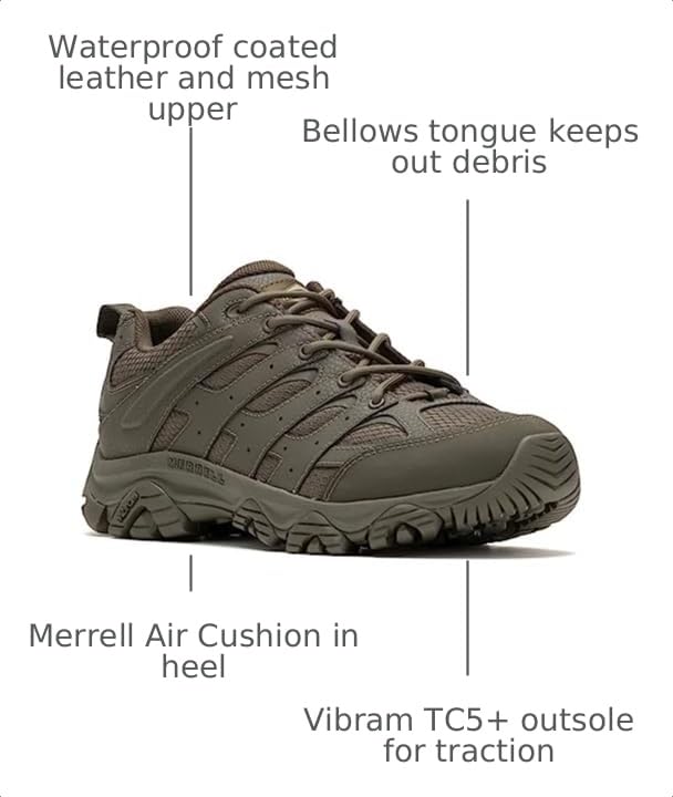 Image of Merrell Men's Moab 3 Low Tactical Work Shoes