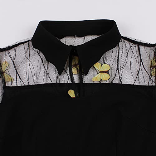Image of Women's Vintage Polka Dot 1950s Audrey Retro Rockabilly Prom Dress 50's 60's A-Line Cocktail Party Swing Dress