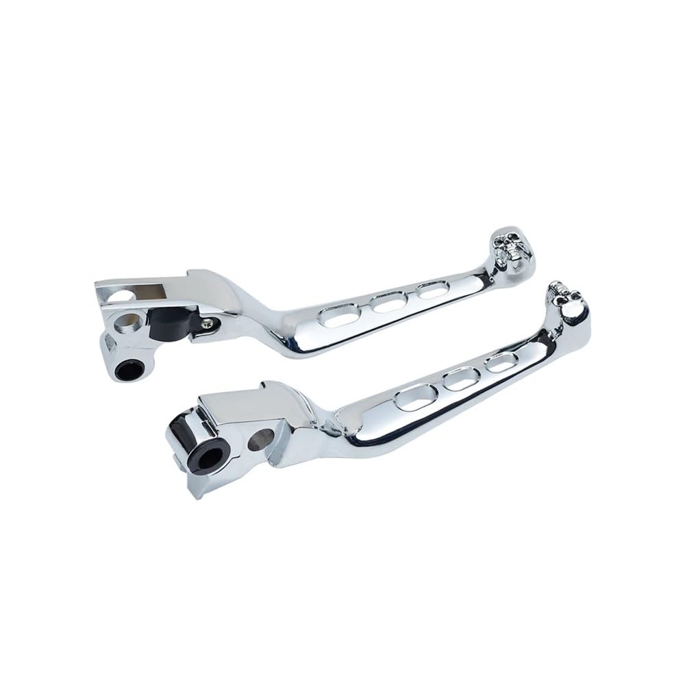DJSHUOY Handlebar Brake Lever Motorcycle Adjustable Brake Handle Clutch Lever for for Sportster for XL883 for XL1200 for Softail for Dyna(Silver)